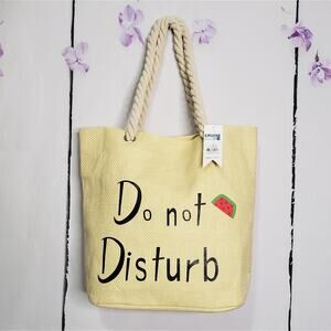 Cruise Club "Do Not Disturb" Straw Beach Bag Tote